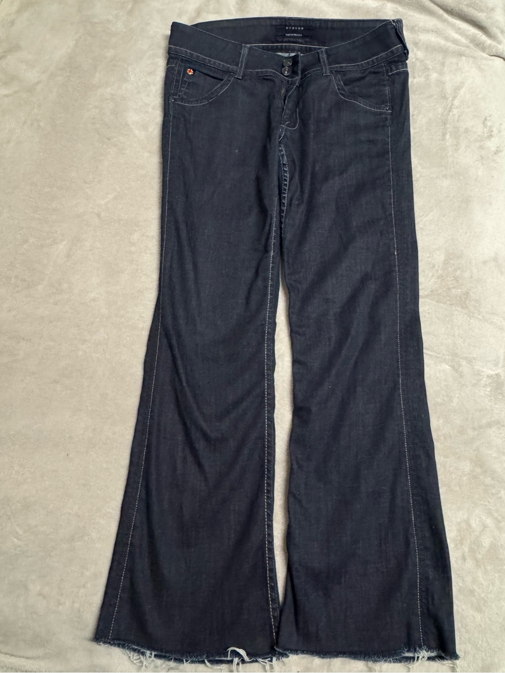 Hudson Jeans Women's Dark Indigo Flare Wide-Leg